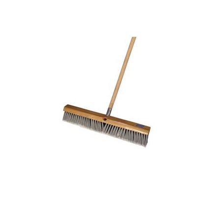Bon Tool Floor Broom, 3" Silver Tip Flagged, 24", Wood Handle 84-517